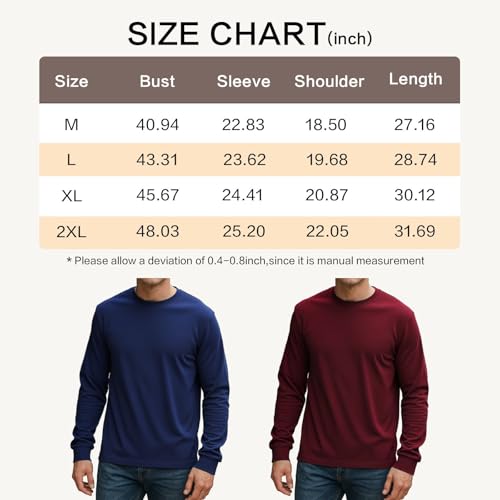 Men's Long Sleeve Tees Crew-Neck Breathable2