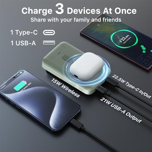 NOBIS Magnetic Power Bank 22.5W 10000mAh Portable Charger with Stand - image 5