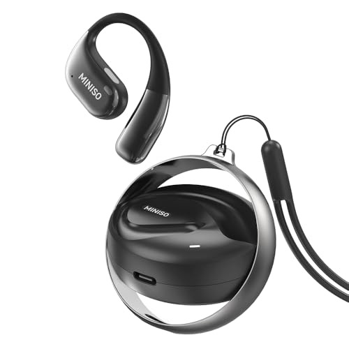 MINISO MS152 AI Translation Earphones, Real Time Translation Earphones,144 Languages ??Intelligent Translation Headphones, Wireless Bluetooth 5.4, Suitable for Travel, Study (iOS/Android),Black