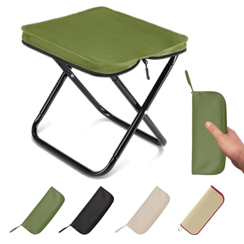 折りたたみ椅子 軽量 コンパクト 携帯 収納 キャンプ イス アウトドア 折り畳みいす 耐荷重100kg 収納袋一体型 ポータブルチェア [並行輸入品]
