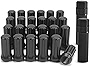 MIKKUPPA M14x1.5 Lug Nuts Black - 24PCS Spline Large Acorn Seat Lug Nuts Replacement for 1999-2019 Chevrolet Silverado 1500, 2000-2014 Suburban 1500, 2007-2013 Avalanche Aftermarket Wheels