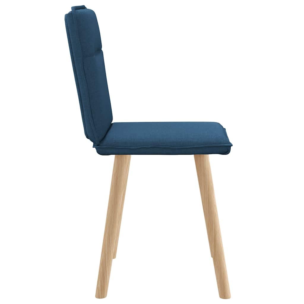 2 sedie da pranzo in tessuto blu con struttura in metallo, 45 x 54 x 86 cm, imbottite, comoda seduta, mobili per sala da pranzo robusti per soggiorno e cucina, sedie moderne e durevoli