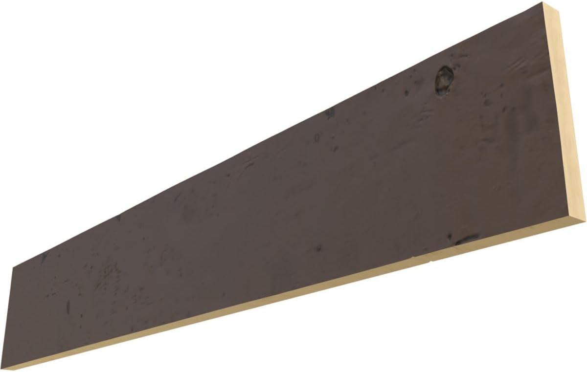 Ekena Millwork BMKPS1C0100X010X192ZH Thickness 1-Sided Knotty Pine Endurathane Faux Wood Beam Plank, 16-in. L, Hickory
