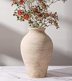 Ceramic Flower Vase Home Decor, 9 in Farmhouse Table Vase Retro Vintage Living Room...