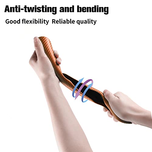 Amiss Car Carbon Fiber Anti-Skid Steering Wheel Cover, Segmented Steering Wheel Protector, Butterfly Steering Wheel Cover, Universal 99% Car Wheel Cover Protector, Car Interior Accessories (Orange) #TOP4