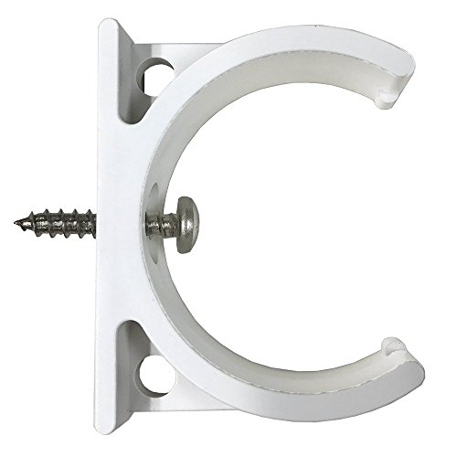 wall brackets for water filters - Bracket for Inline Water Filters 2 Inch Diameter with Screw, White, Made in USA