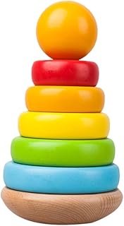 TOYANDONA 1 Conjunto Crianças Playset Kidcraft Playset Brinquedos De Madeira Brinquedo Para Crianças Empilhamento Brinquedos Tumbler Brinquedos Arco-Íris Empilhamento Brinquedo Blocos De