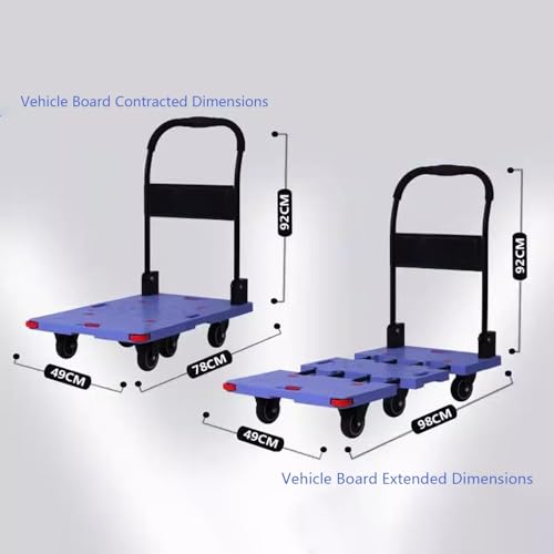 Carro plegable plataforma para transporte silencioso 98x49cm miniatura 2