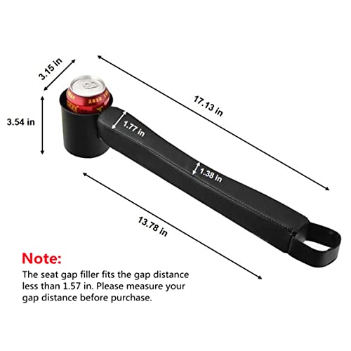 Deeyota 2 Pack Car Seat Gap Filler Organizer With Removable Cup Holder For Driver Side And Passenger Side Auto Console Side Storage Box Organizer For Car Front Seat (Black+Black) #TOP5