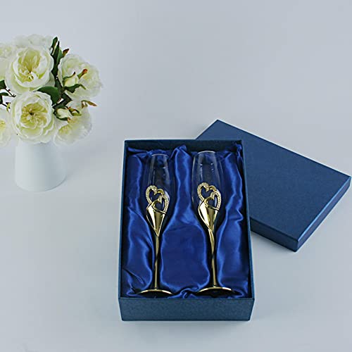 Copas de champán con diamantes de cristal plateadas de 26 cm para bodas 7
