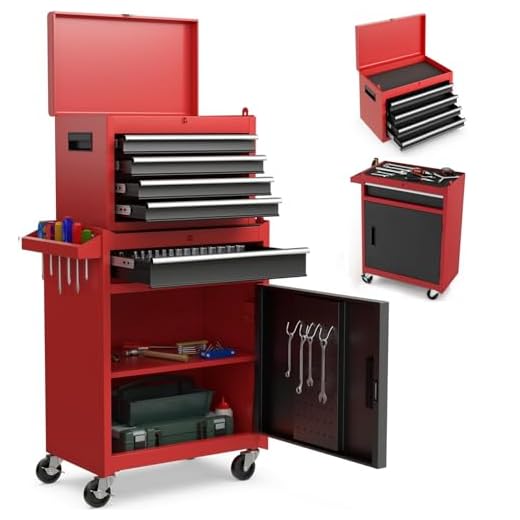 Heavy Duty Rolling Tool Chest with Cabinet