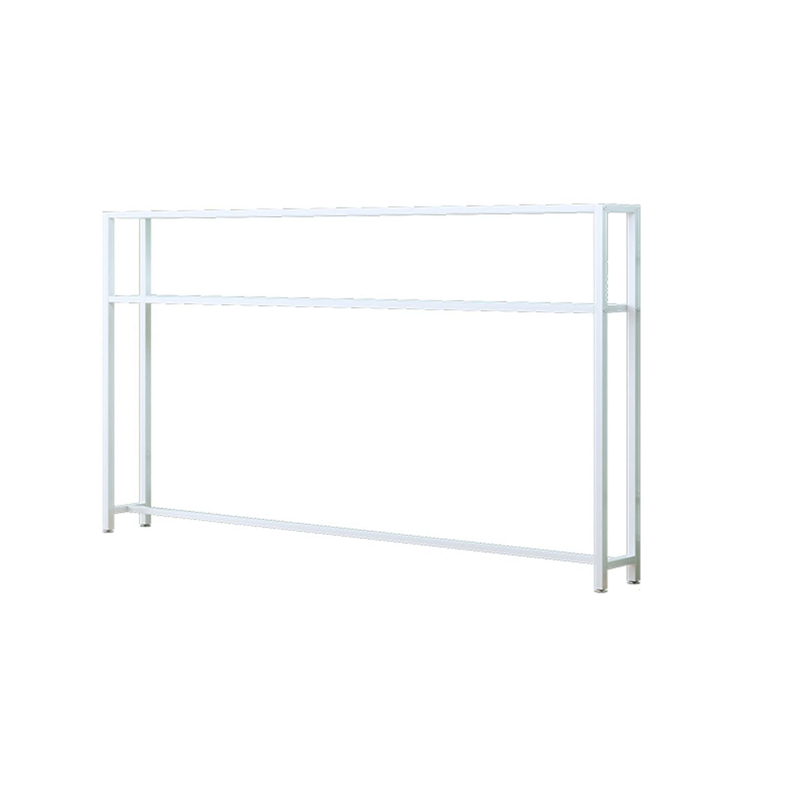 SXZenSpace Hallway Console Table Narrow Iron Table, Tall Entrance Tables Side Behind Sofa In Living Room，Single Tier, 2 Tier Plate