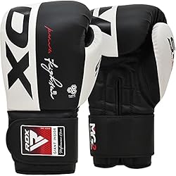 RDX Guantes de Boxeo Muay Thai Entrenamiento, Boxing Gloves para Sparring Kick Boxing Saco Manoplas de Boxeo MMA Training Mitones, 10 12 14 16 oz