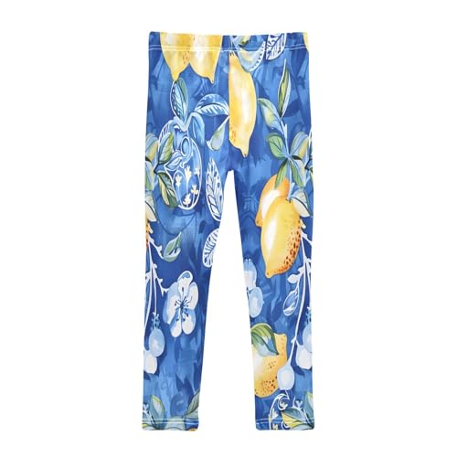 Bolaz Toddler Girls Leggings Printed Yoga Pants Leggings Watercolor Lemon for Kids2