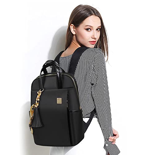 Laptop Backpack Purse 14 To 15.6 Inch 16 For Women Mini Small Computer Case Business Work Commuter Teacher Girl Cute College Fashion Carry On Airplane Travel Essentials Accessories Black Laptop Bag #TOP7