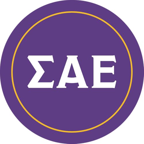 Sigma Alpha Epsilon Car Decal Sticker- Full Color Fraternity Circle Logo Design, Officially Licensed Sigma Alpha Epsilon Fraternity Window Sticker