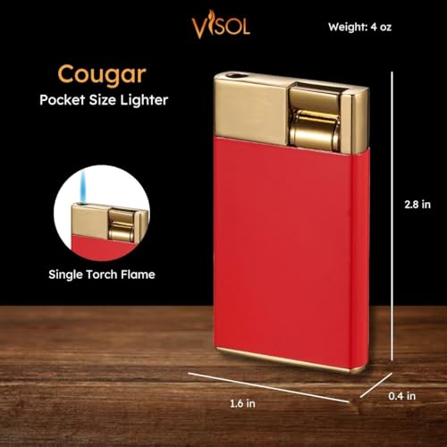 Encendedor a soplete recargable de butano Visol Cougar miniatura 2