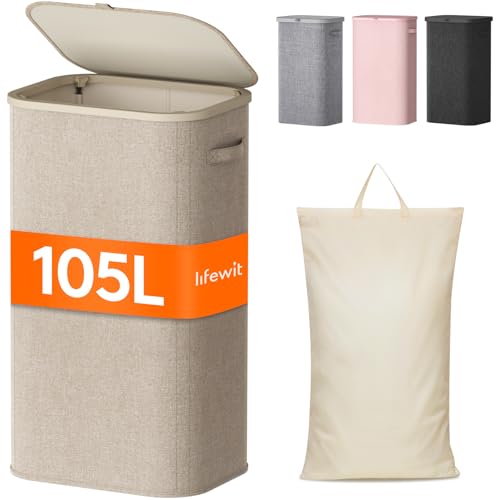Lifewit Panier Linge Sale, Bac Linge avec Couvercle,...
