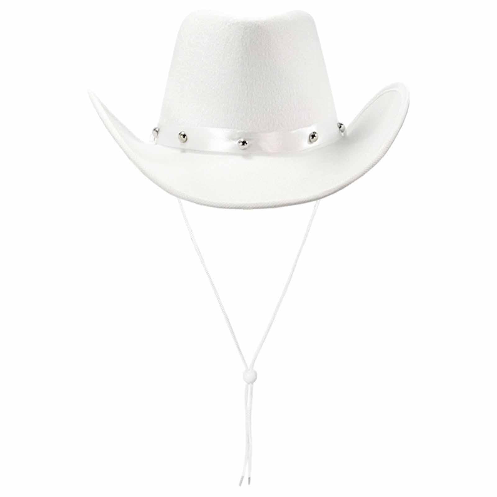 Cowboy Hat Decorative Trendy Cowgirl Hat for Music Festival Concerts Wedding White| Streetwear | Aesthetic | Casual-image-0
