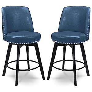 Mincetacounterstools26360freeswivelhighbackfullbackupholsterednailheadcounterheightbarstoolssetof2puinnavy  Urban Country Home Decor Minceta counter stools26 360 free swivel high back full back upholstered nail head counter height bar stoolsset of 2pu in navy  urban country home decor