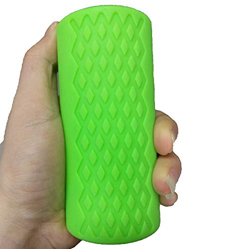 Fat Grips-Barbell Thick Bar Grips for Weightlifting 1 inch-Dumbbell Handles Stress Relieve Pair Alpha Grip Hand Protector Pull up Tape Arm Blaster Adapter for Sports Workout Rack Ergonomic. (Green)
