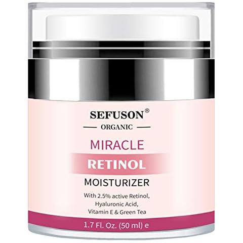 Retinol Moisturizer Cream,For Face&Eye Area Anti Aging Wrinkles & Acne & Fine Lines,with Vitamin E&Hyaluronic Acid & Jojoba Oil.Best Night&Day Facial Cream.With 2.5% Active Retinol,Face UV Protection Cover