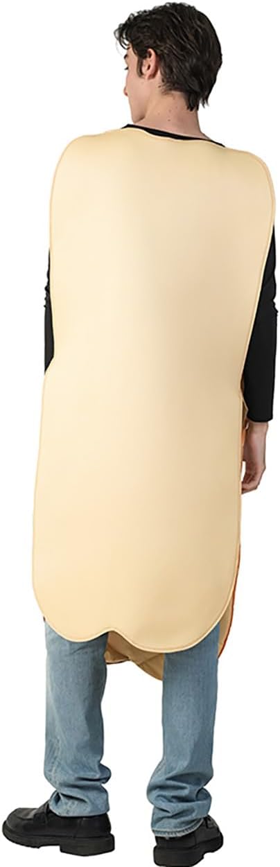 DSplay Adult Hot Dog Costume Funny Food Halloween Costumes Adult