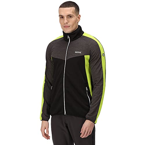 Regatta Yare VI Softshell-Jacke für Herren, Größe L, Schwarz / Kiwi, Schwarz/helles Kiwi, L