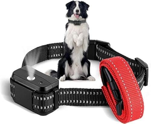 SUPERNIGHT Collare per addestramento per cani, collare spray anti abbaio alla citronella, dispositivo per abbaiare per cani con 2 cinture regolabili per cani da 15 a 54,4 kg, senza urti, sicuro per