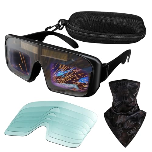 TRQWH Welding Goggles Auto Darkening Welding Glasses for MenTrue Color Shade 11 Welder Glasses Eyes Protective Safety Goggles (KTS-AG09)