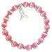 .925 Sterling Silver Stretchy Pink Breast Cancer Packaged Awareness Bracelet- 8mm