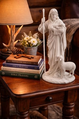 Estatua Jesús El Buen Pastor 11.5 Pulgadas Blanco miniatura 7