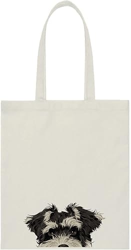 Vista 163 de WIRESTER Bolsa de lona para mujeres y niñas, bolsa de playa, comestibles y viajes, lindo perro