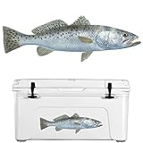 Speckled Sea Trout Fish Decals Lifelike Seatrout Art Fishing Stickers Outdoor Vinyl UV Protected Fish Stickers by Skiff Life 8'X3' Facing Right