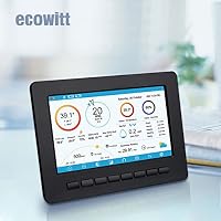 ECOWITT Wetterstation HP2551, 7 Zoll große WiFi TFT Farbdisplay Konsole mit den 3-in-1 Innensensoren, 7 in 1 Solarbetriebener Funk Wettersensor für draußen, Haus Garten Bauernhof Wettervorhersage – Ansicht 7