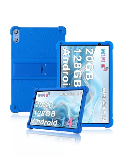 Étui tablette Biegedy B22 10 pouces en silicone bleu azur
