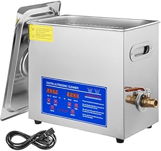 VEVOR Commercial Ultrasonic Cleaner 6L Professional Ultrasonic Cleaner 40kHz with Digital Timer&Heater 110V Excellent Cleaning Machine for Watch Instruments Industrial Parts Excellent Cleaner Solution