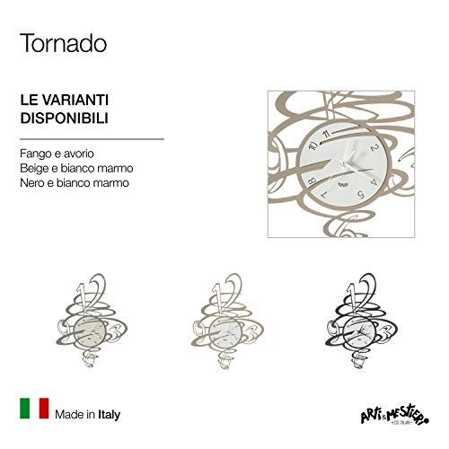Orologio da parete Tornado Arti & Mestieri design italien marbre