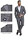 COOFANDY Men Suit Regular Fit 2 Piece Suits Set Fashion Elegant Tuxedos Lightweight Casual Blazer and Pants Dark Gray