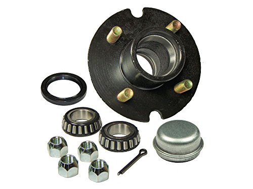 RIGID HITCH INCORPORATED Trailer Hub Kit (BT-100-22-A) 4 Bolt on 4 Inch Circle - 1-1/16 inch I.D. Bearings