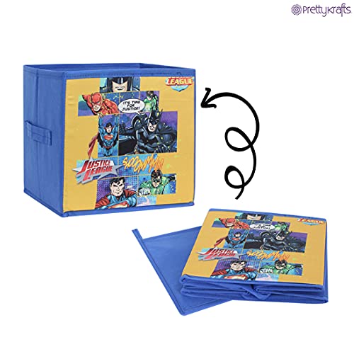 Image of PrettyKrafts Superman Toys Organizer Storage Box for Kids,Small (Pack of 1) Blue
