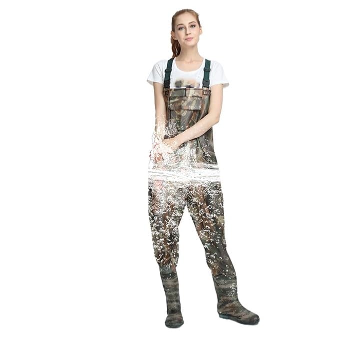 ZOPATO Women's Waders,Fishing Pants with Boots,70D Nylon Composite PVC Fishing Trousers,for Fishing,Hunting,Boating