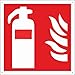 Produktbild Feuerlöscher-Schild aus starrem Aluminium, 3 mm stark (Feuerlöscher: 14,5 x 14,5 cm)