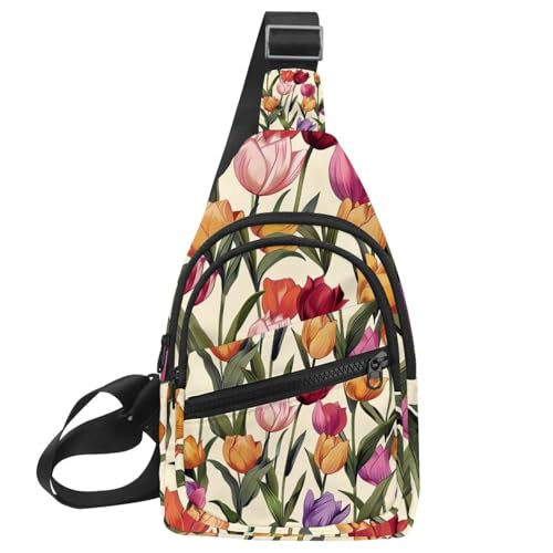 Mochila de tulipanes cruzados para senderismo y entrenamientos