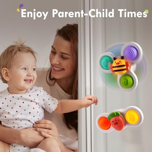 image for ALASOU 3PCS Pop Suction Cup Spinner Toys for 1 Year Old Boy Girl|Novel