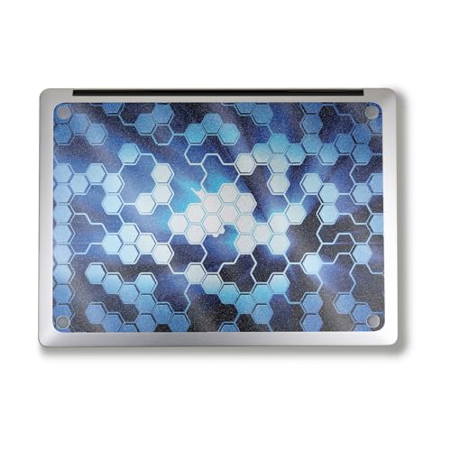 Image of Glossy Glitter Laptop Skin Compatible with Alienware M18 R2 (2024) - Shining Hex - Premium 3M Vinyl Protective Wrap Decal Cover - Easy to Apply | Crafted in The USA by MightySkins