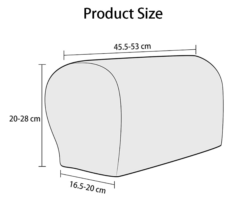 Funda de poliéster de alta calidad, fundas protectoras resistentes a los arañazos, lavable, fundas elásticas para reposabrazos de sofá cuadrados/curvos/inclinados, 2 unidades