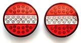 Marke neu, verpackt 2 x LED 24 V Rot Weiß Hamburger Stop Tail Universal Lichter Lkw Anhänger Chassis Caravan Kippmulde