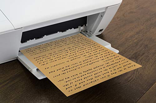 Brown Printer Paper 120 Sheets Letter Sized (8.5X11 Inche) 120 Gsm (45 Lb.cover) Kraft Paper Brown Stationery Paper - Brown Craft Paper Sheets For Arts Crafts,Office, Laser & Inkjet Printer Compatible #TOP5