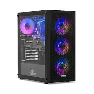 YEYIAN Gaming PC Yumi – Intel Core i5 13400F (> i7 12700F), GeForce RTX 4060 Gaming Computer Desktop, 1TB NVMe SSD, 16GB DDR5 4800 RAM, 650W Gold PSU, Intel B760, Prebuilt Win 11 Home PC, VR Ready